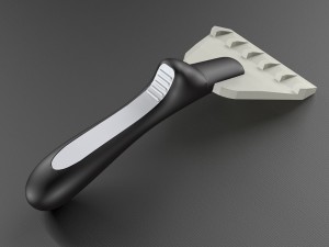 A last look at the digital version of the ice scraper. 